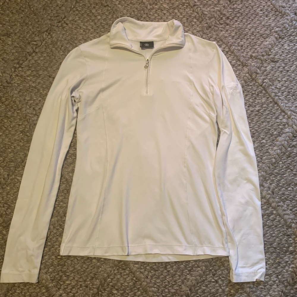 Bogner 1/4 Zip Fleece Star Pullover Women’s Extra Small White